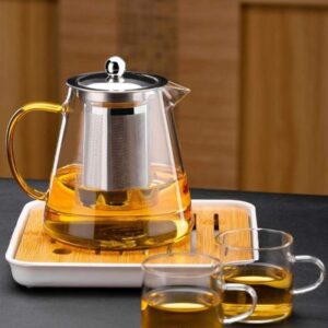 High-Borosilicate Glass Teapot with Stainless Infuser