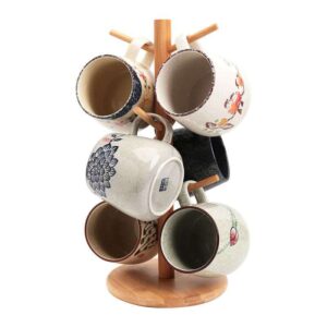 Modern Marble Pattern Ceramic Mug Tree Stand